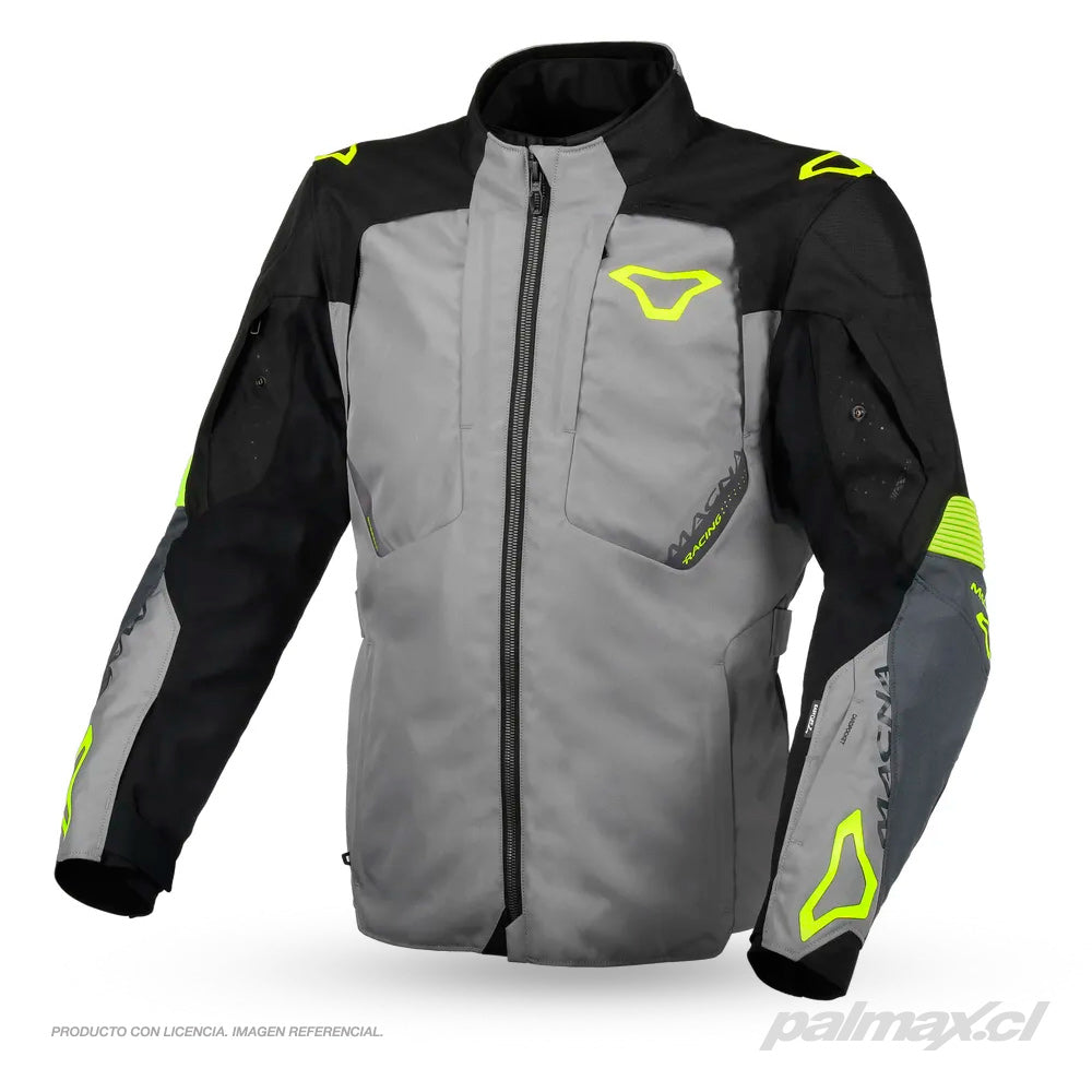 Chaqueta adventure modelo Notch. Color negro/gris/fluo | Macna